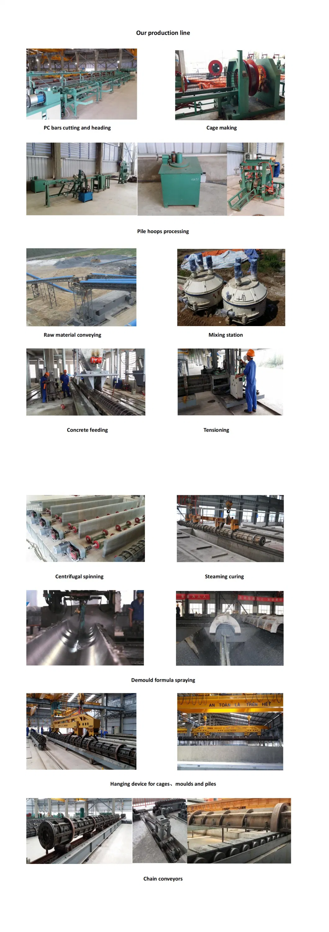 Tangchen According to Design Precast Concrete Production Line with ISO9001: 2000
