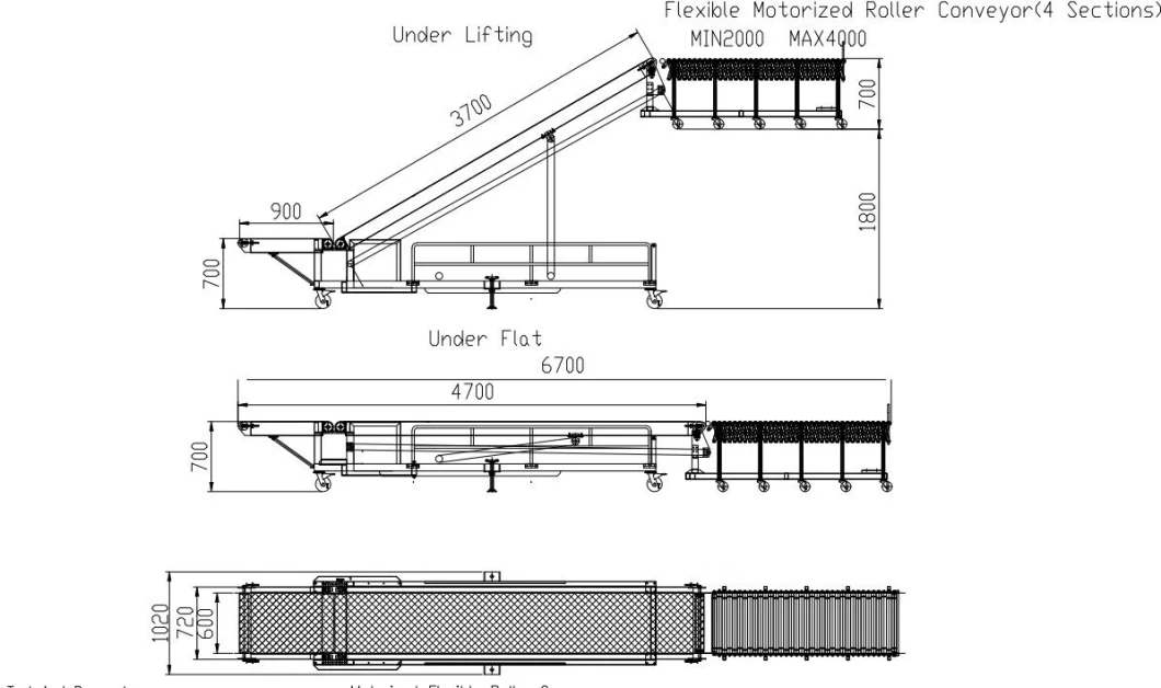 Motorized Loading/Unloading Belt Conveyor&Powered Roller Conveyor System