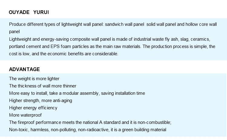 Fiber Cement Board EPS Precast Concrete Sandwich Panel Production Line